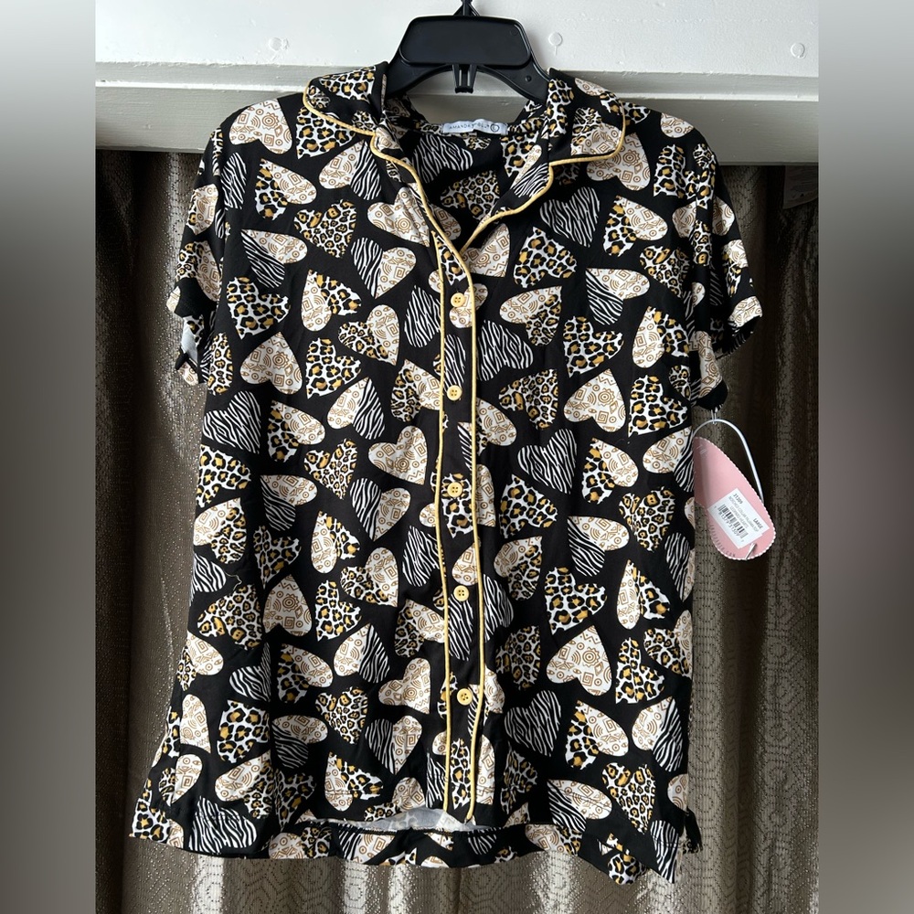 NWT Amanda Blu PJ top size L